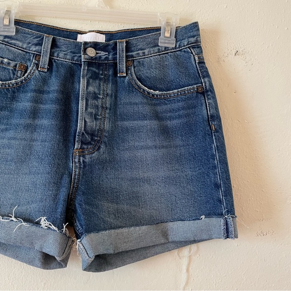Anthropologie Boyish Monty high rise button fly denim shorts Miss Julie size 27 - Picture 3 of 11